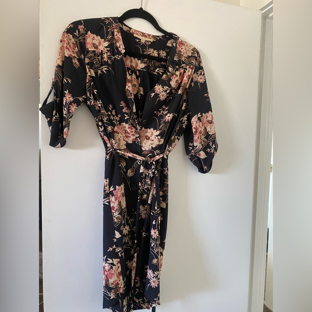Floral Black Dress